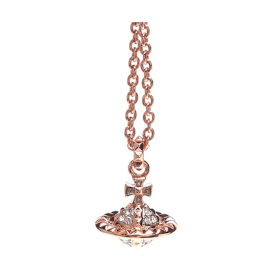 Vivienne Westwood Mayfair Rose Gold Orb Pendant Necklace. 63020051-G118-MYG118