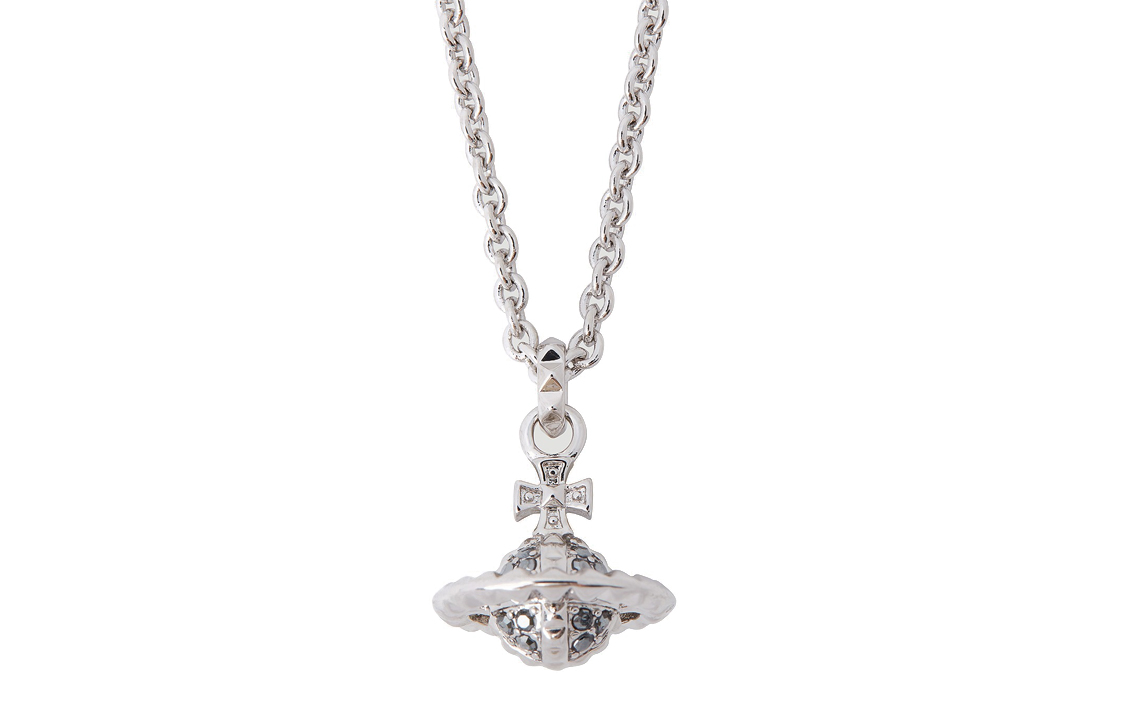 Vivienne Westwood Mayfair Small Orb Pendant Necklace Silver/Gunmetal Limited Edition. 6302039V02W130