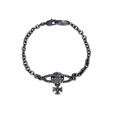 Vivienne Westwood Mayfair Studded Saturn Bracelet Gunmetal Black Men’s Classic 61020215-02N101