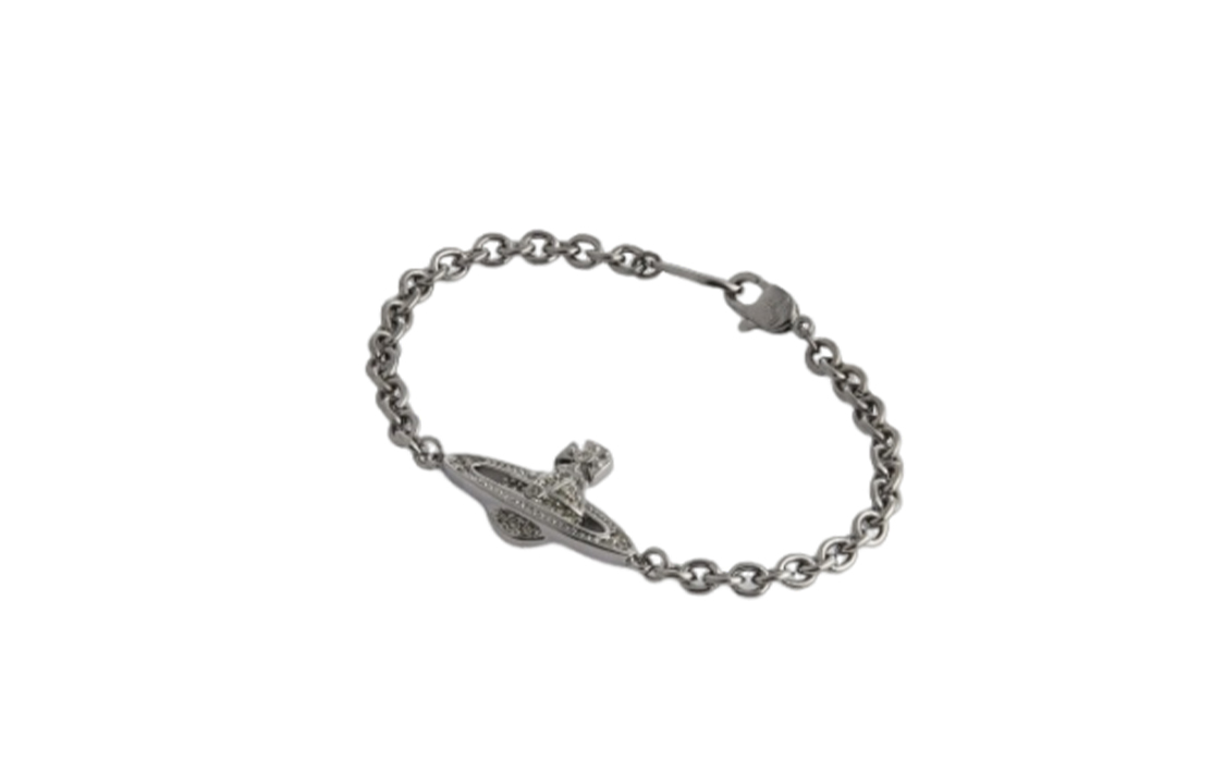 Order 維維安·韋斯特伍德男士迷你土星設計槍色鍊條手鍊 6102019602S108S108