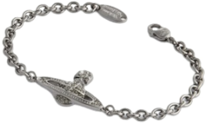 維維安·韋斯特伍德男士迷你土星設計槍色鍊條手鍊 6102019602S108S108 Lookbook 維維安·韋斯特伍德男士迷你土星設計槍色鍊條手鍊 6102019602S108S108