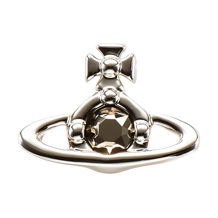 Vivienne Westwood Nano Solitaire Orb Brass Earring Silver Unisex Single Piece. 6201008602P116CN
