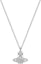 Order Vivienne Westwood Natalina 土星水晶貝殼吊墜項鍊 銀色 男女通用 630203D302P102