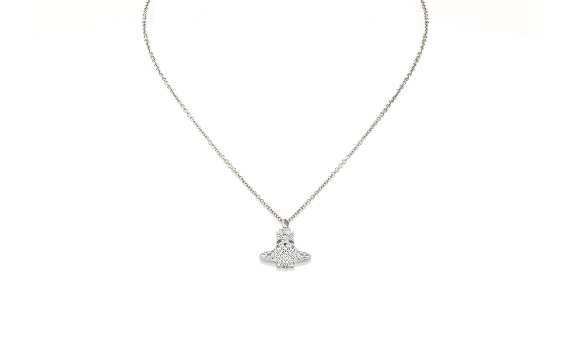 Lookbook Vivienne Westwood Natalina 土星水晶貝殼吊墜項鍊 銀色 男女通用 630203D302P102