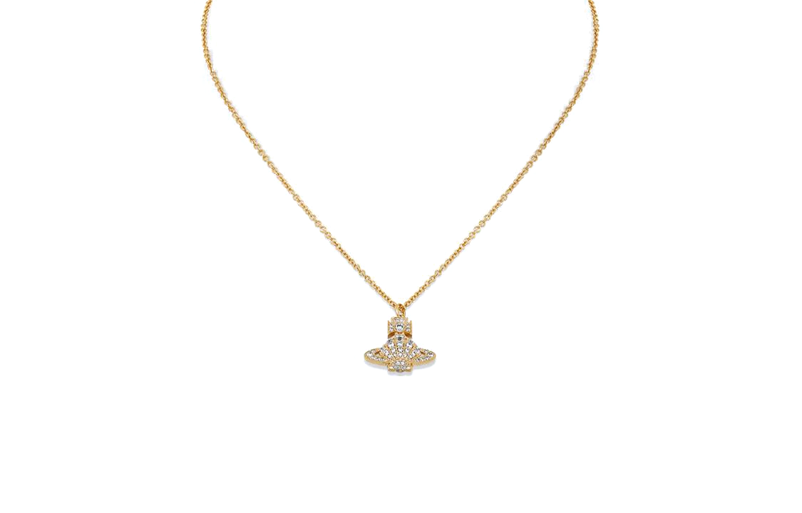 Lookbook 薇薇安·魏斯伍德Natalina土星貝殼項鍊金色中性情侶設計 630203D302R102