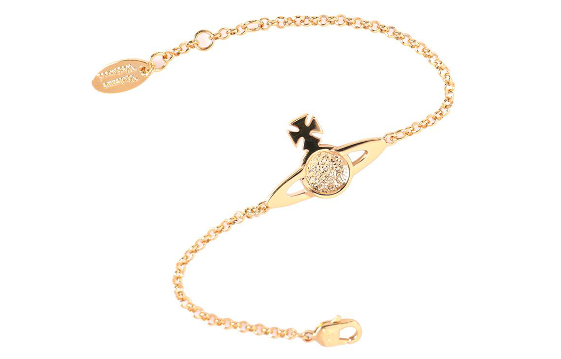 Vivienne Westwood Neil Saturn Porcelain Bracelet Unisex Gold/White Couple Design. 61020210-02R281-CN 圖 6