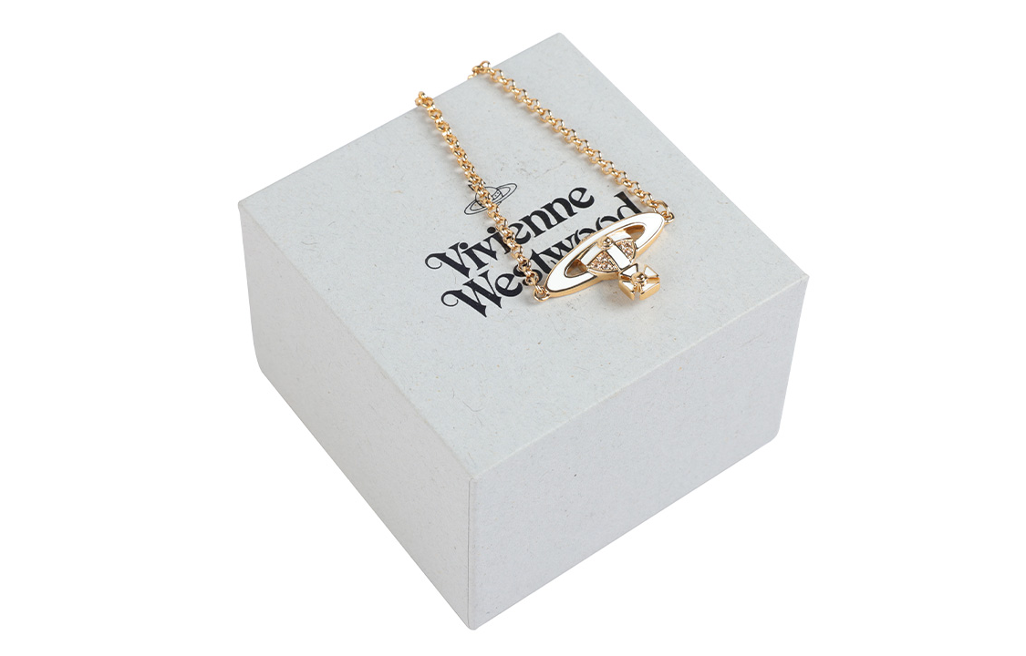 Vivienne Westwood Neil Saturn Porcelain Bracelet Unisex Gold/White Couple Design. 61020210-02R281-CN 圖 8