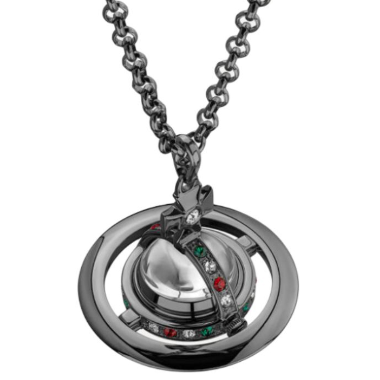 Lookbook Vivienne Westwood全新小圓球吊墜項鍊槍色中性情侶款. 63020096-02S001-CN