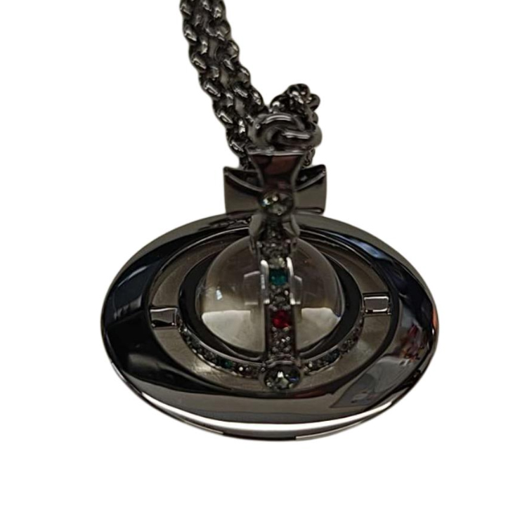 Shop Vivienne Westwood全新小圓球吊墜項鍊槍色中性情侶款. 63020096-02S001-CN