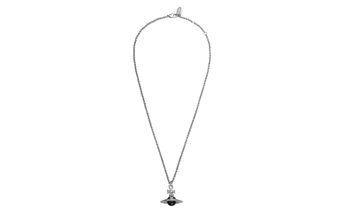 Vivienne Westwood New Tiny Orb Brass Necklace Black - London Exclusive Unisex. 6302022402P180-CN001