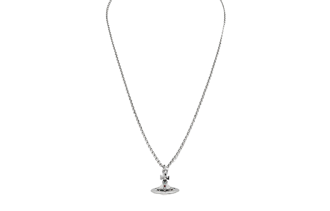 Vivienne Westwood New Tiny Orb Clear Saturn Pendant Necklace for Men. 630203A002P296P296 圖 2