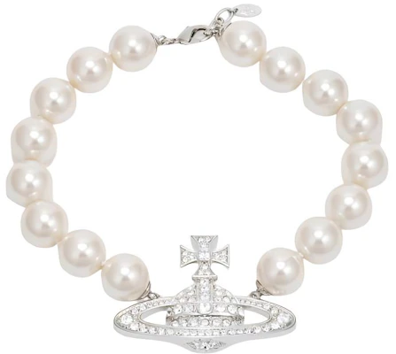 비비안 웨스트우드 네이사 진주 초커 사턴 펜던트 목걸이 - 실버 유니섹스 6301011002P226P226 Buy 비비안 웨스트우드 네이사 진주 초커 사턴 펜던트 목걸이 - 실버 유니섹스 6301011002P226P226