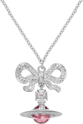 薇薇安·衛斯特伍德 Octavie 蝴蝶結土星吊墜項鍊 銀粉色 男女款 6303039G-01P356 Lookbook 薇薇安·衛斯特伍德 Octavie 蝴蝶結土星吊墜項鍊 銀粉色 男女款 6303039G-01P356