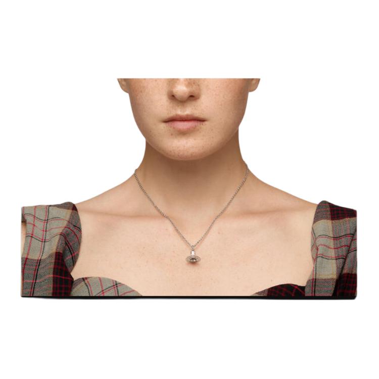 Vivienne Westwood Orb Design Silver Brass Necklace for Men. 8050889136323 圖 4
