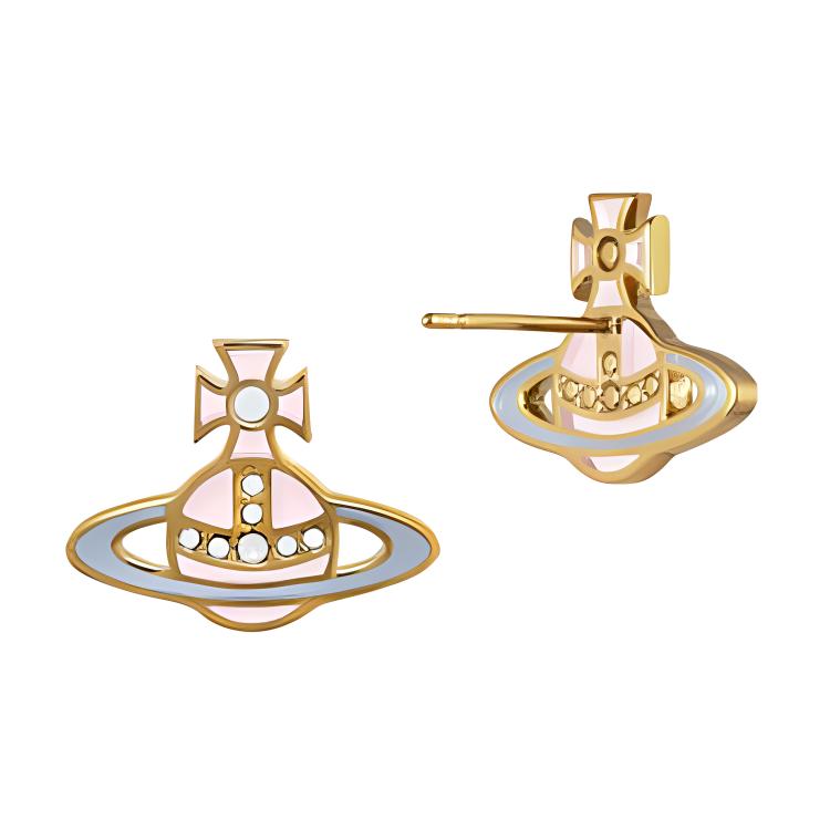 Lookbook Vivienne Westwood 金色女性專屬黃銅星球圖案耳環 6201035U-02R808