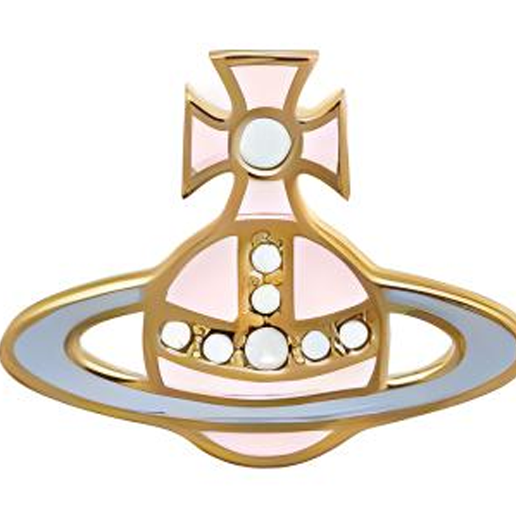 Shop Vivienne Westwood 金色女性專屬黃銅星球圖案耳環 6201035U-02R808