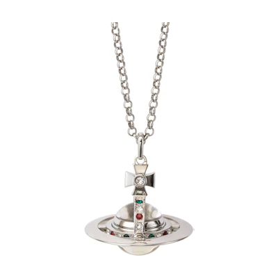 Vivienne Westwood Orb Saturn Pendant Watch Necklace Silver Unisex Limited Edition. VV283SLXXX