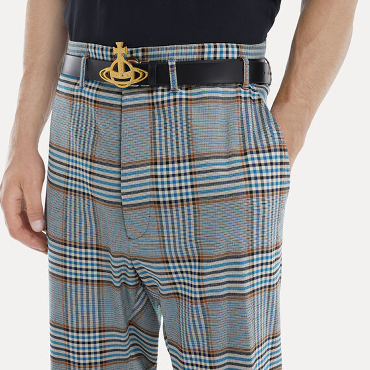 Lookbook ヴィヴィアン・ウエストウッド オリジナル ブラックレザーベルト 男女兼用 3cm幅 82010035-L0022-LA-black