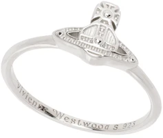 Order Anillo Unisex Plateado Vivienne Westwood Oslo Saturno Grabado Plata Reciclada 925. 241314M147037