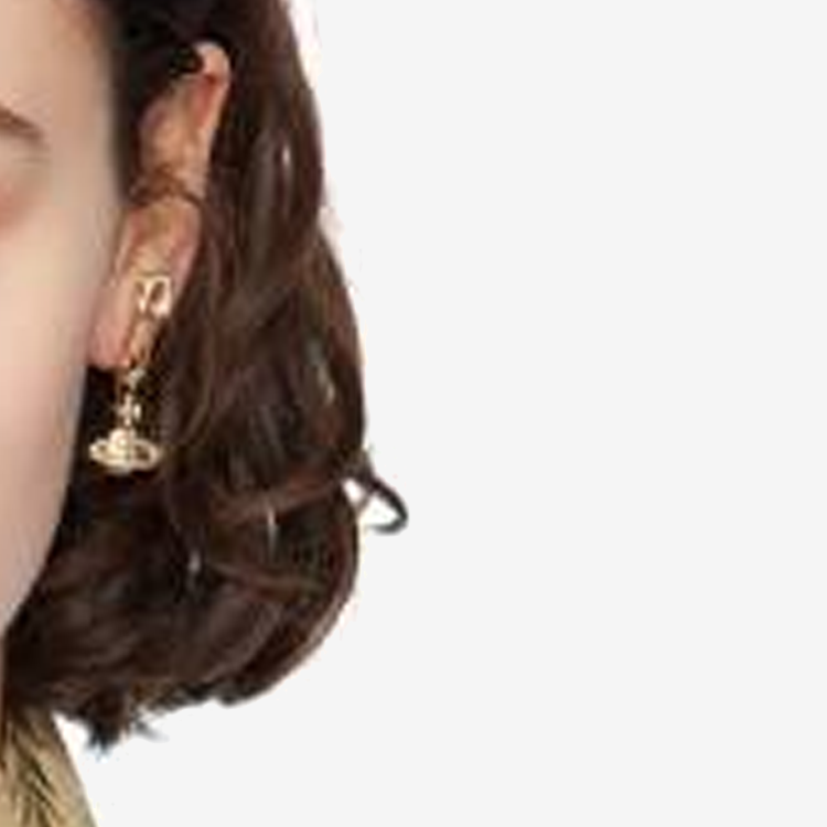 Vivienne Westwood Patterned Gold Rubber Earrings Unisex Couples Style. 6203004302R102IM 圖 4