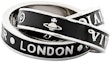 Buy Anillo Unisex Vivienne Westwood Percy Saturn Tres Aros Cerámica Negra pareja 6404016Q01P107P107