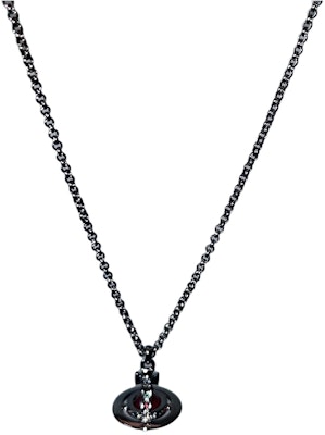 薇薇安·魏斯伍德 小型星球紅色水晶黃銅項鍊 槍灰色 63020225-02s380 Order 薇薇安·魏斯伍德 小型星球紅色水晶黃銅項鍊 槍灰色 63020225-02s380