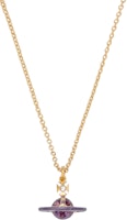 Vivienne Westwood Petite Original Orb Brass Necklace Unisex Purple 6302039J02R653R653 Vivienne Westwood Petite Original Orb Brass Necklace Unisex Purple 6302039J02R653R653