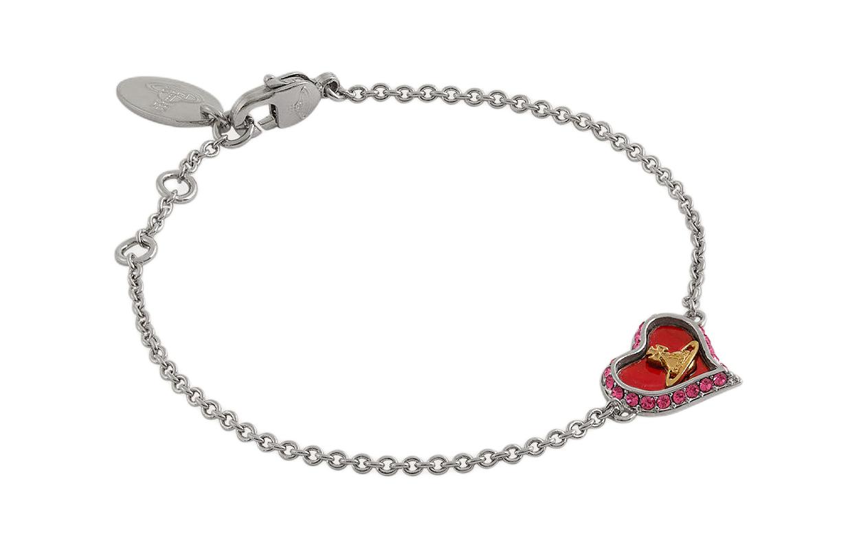 Lookbook 薇薇安西木 Petra 不規則心型土星logo手鍊 銀色 男女適用 8050889743996