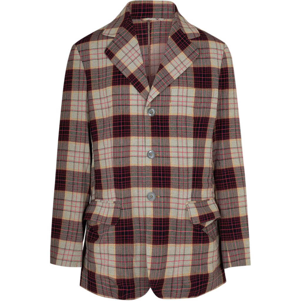 Vivienne Westwood Red Checkered Single-Breasted Jacket 23010019-W00VM