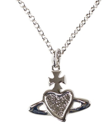 薇薇安西木德反轉愛心土星項鍊銀色情侶設計 (男女通用)。 752468B1-B Lookbook 薇薇安西木德反轉愛心土星項鍊銀色情侶設計 (男女通用)。 752468B1-B