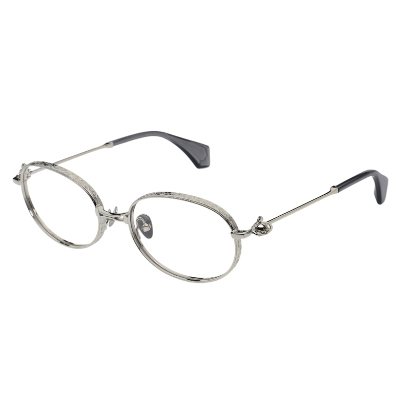 Vivienne Westwood Saturn Logo Round Optical Glasses Antique Silver Unisex. VW3020-1-800