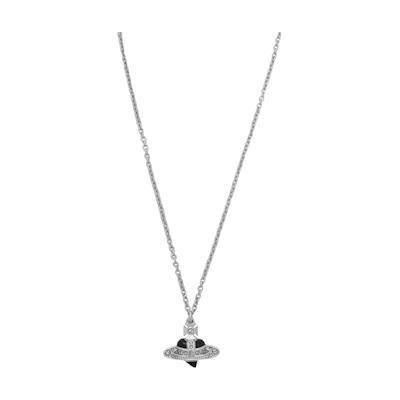 Vivienne Westwood Silver Diamante Heart Necklace Unisex Couple Design. 630203BV02P136