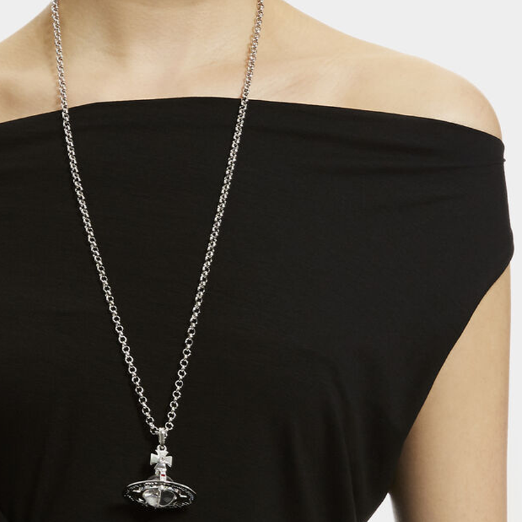 Vivienne Westwood Silver Saturn Pendant Necklace Unisex Couple Edition. 6302009602P019 圖 6