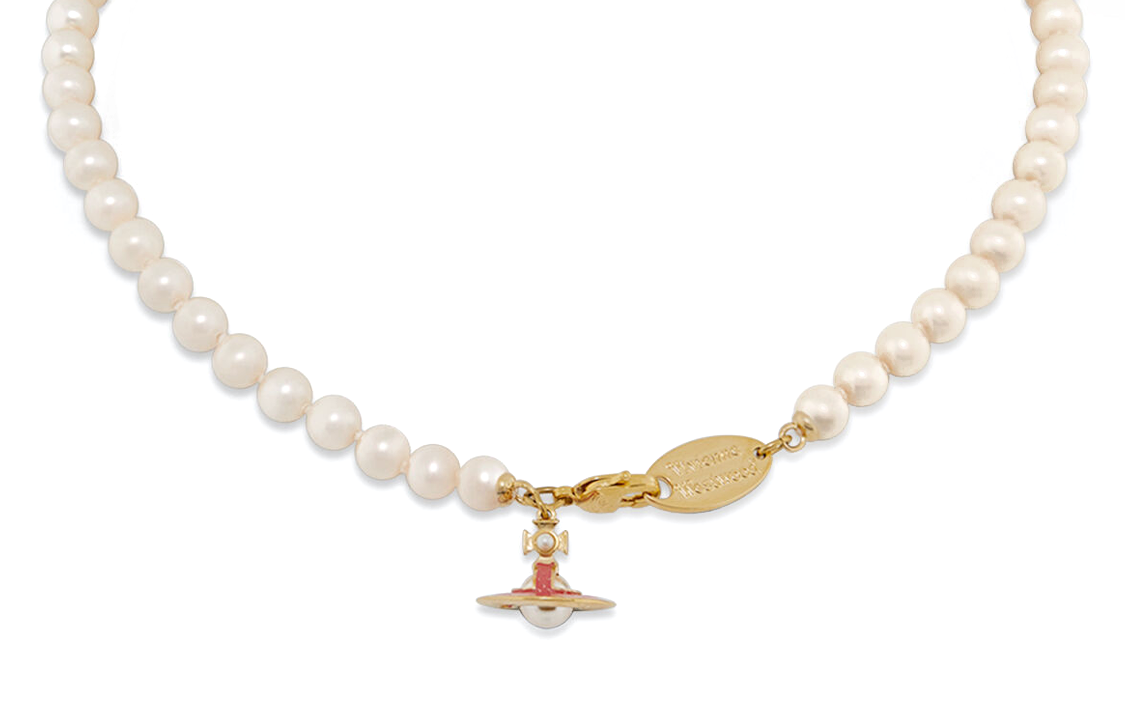 Vivienne Westwood Simonetta Saturn Pendant Brass Pearl Necklace Gold Unisex 6301008502R730 圖 2