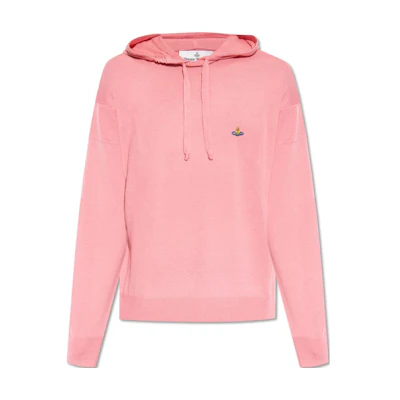 Vivienne Westwood Solid Color Oversized Hoodie for Men in Deep Pink 3803002NY0006-G401