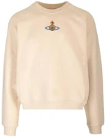 Vivienne Westwood Solid Slim Fit Crewneck Khaki Long-Sleeve Sweatshirt 3I010004J0006PO-P402 Vivienne Westwood Solid Slim Fit Crewneck Khaki Long-Sleeve Sweatshirt 3I010004J0006PO-P402
