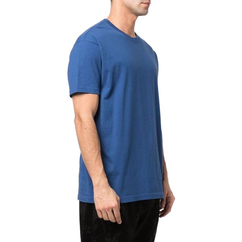 Purchase Vivienne Westwood SS22 Camiseta Azul Cuello Redondo con Logo Bordado. 3G010005J001MK401