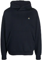 Vivienne Westwood SS22 Blue Hoodie with Orb Logo Embroidery 3I010003J0006K410 Vivienne Westwood SS22 Blue Hoodie with Orb Logo Embroidery 3I010003J0006K410