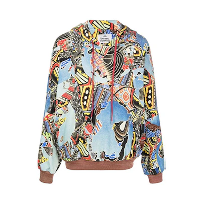 Vivienne Westwood SS22 Logo Embroidered Abstract Print Hoodie Multicolor 2I010003J002HG0O302