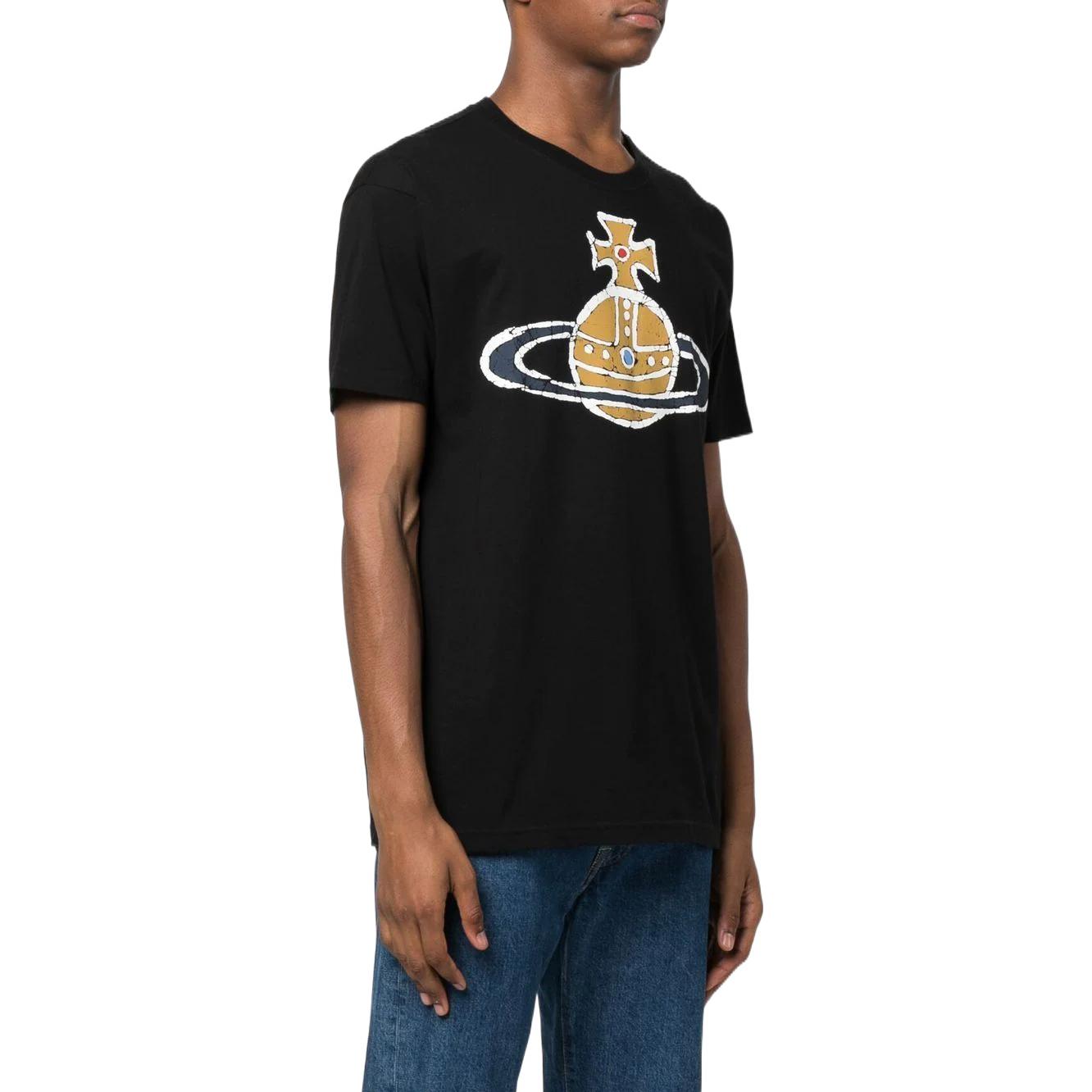 Details for 薇薇安·威斯特伍德 SS22 土星标志黑色男女同款圆领T恤. 3G01000KJ001MN401