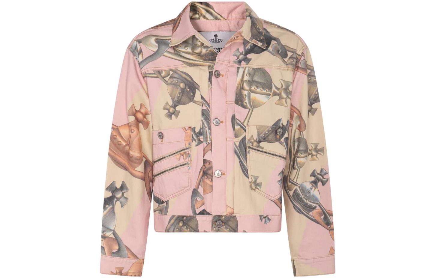 Vivienne Westwood SS23  Pink Pattern Print Single-Breasted Jacket. 39010008W00IZJ305