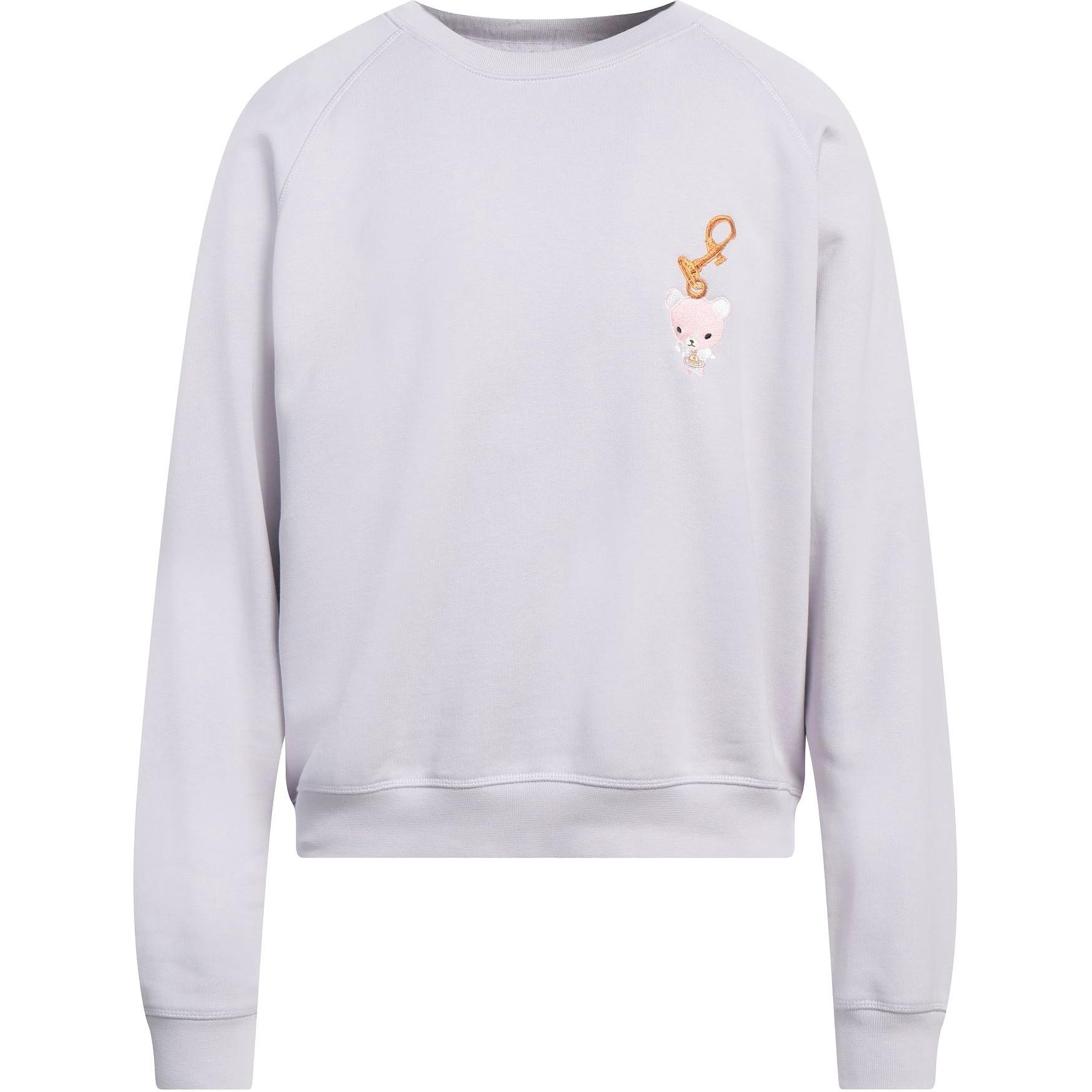 Vivienne Westwood SS23 Bear Embroidered Crewneck Sweatshirt White 3I010001J0006J404