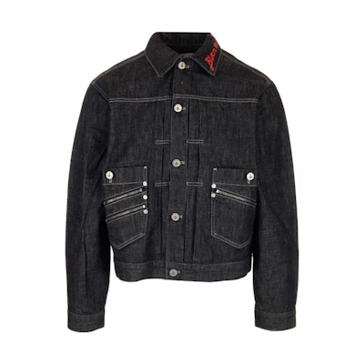 Vivienne Westwood SS23 Black Cropped Jacket with Logo Embroidery 39010008W00HFDEN401