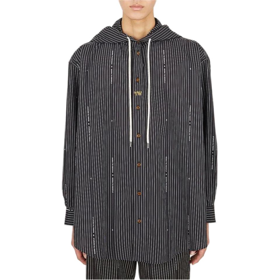 Vivienne Westwood SS23 Colorblock Striped Button-Up Hooded Jacket Men 3501001BW009TN201