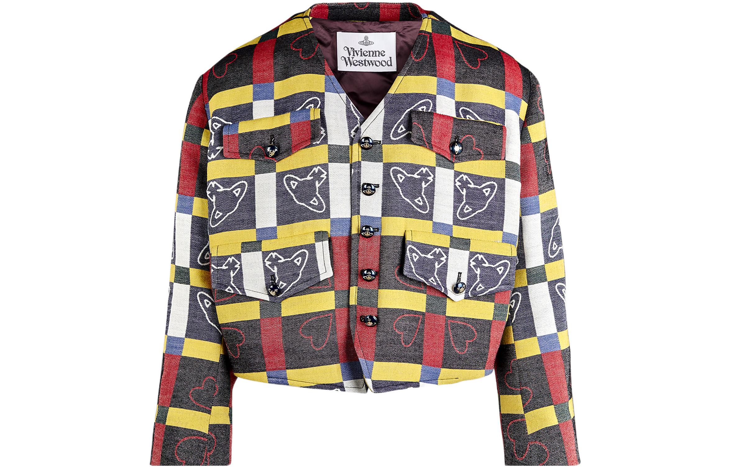 Vivienne Westwood SS23 Multi-Pocket Cartoon Logo Jacket Men Multicolor 34010004W009KO206