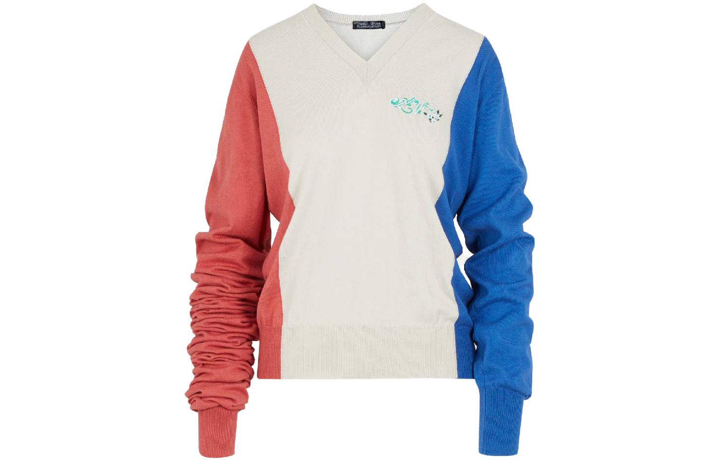 Vivienne Westwood SS23 Multicolor Logo Printed Asymmetric Long Sleeve Sweater Unisex 3803001XY000EO101