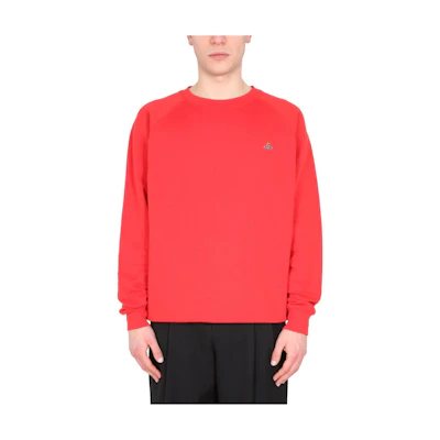 Vivienne Westwood SS23 Red Pullover Sweatshirt with Embroidered Logo 3I010002J0006H406