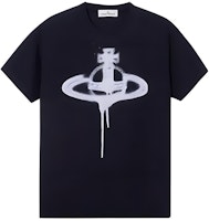 Vivienne Westwood SS23 Unisex Saturn Spray Print Black Crewneck T-Shirt 3G010011J001MN401GO Vivienne Westwood SS23 Unisex Saturn Spray Print Black Crewneck T-Shirt 3G010011J001MN401GO