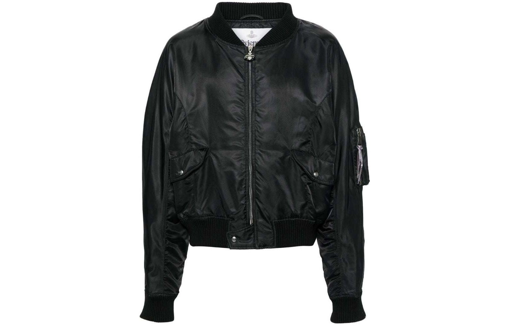 Vivienne Westwood SS24 Loose Fit Zip-Up Jacket Black 2203000CW00SK