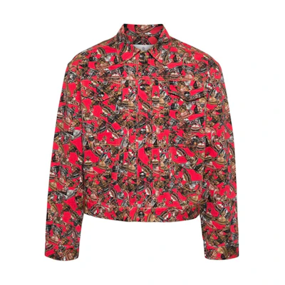 Vivienne Westwood SS24 Multicolor Printed Collar Button-Up Jacket 2801000AW00SD
